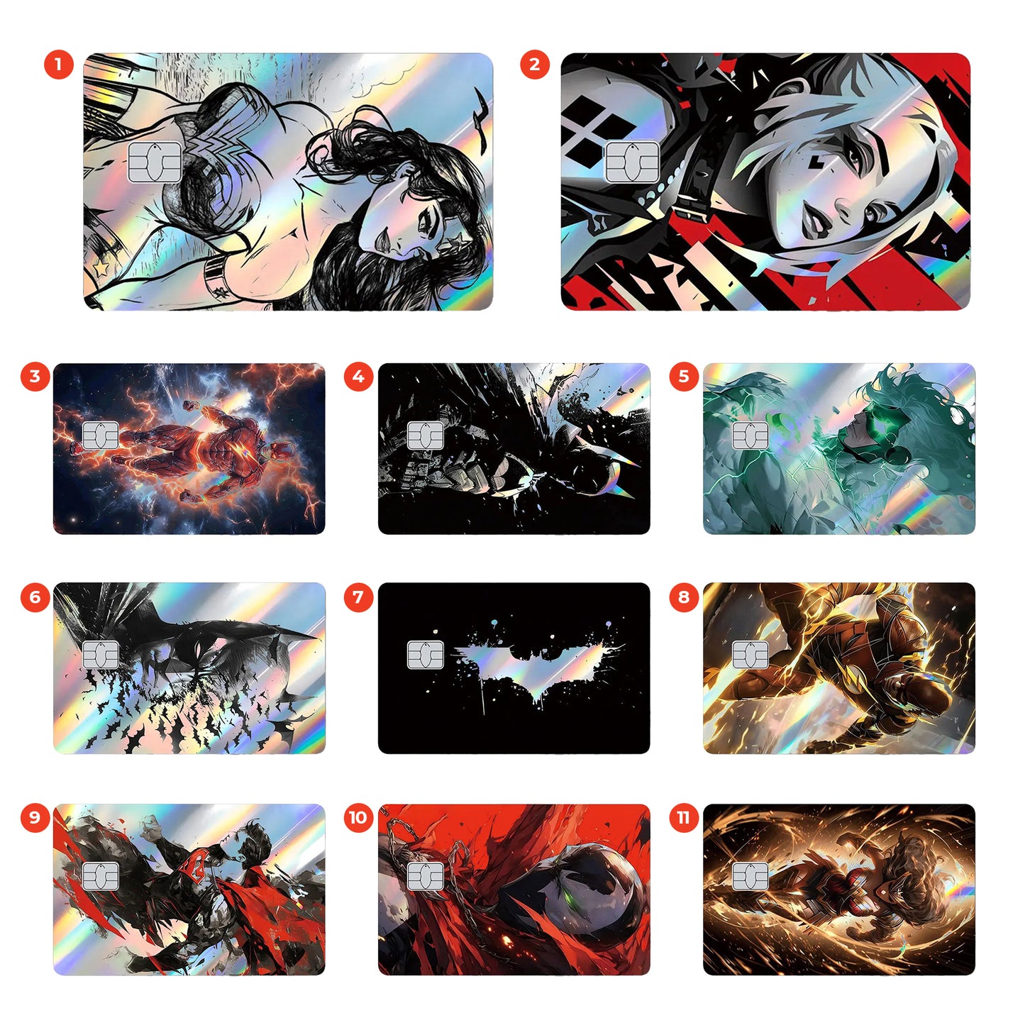 Super Hero D.C.D – Credit Card Skin Design Form ANIME HUB