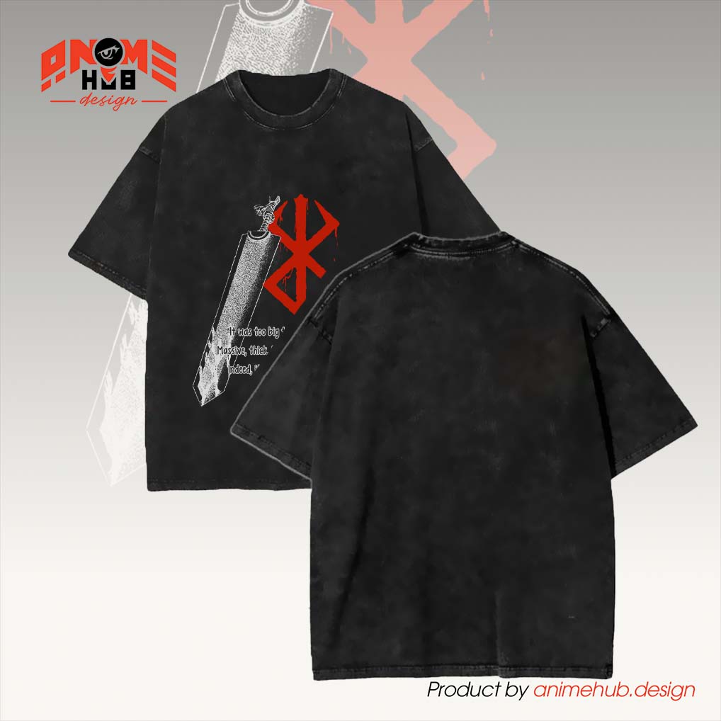 Berrserkk 1 Unisex Washed Tee – Anime Graphic Shirt ANIME HUB