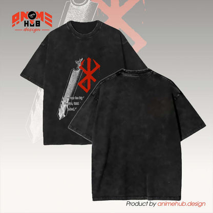 Berrserkk 1 Unisex Washed Tee – Anime Graphic Shirt ANIME HUB