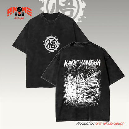 Dragoon Ballz Double-Sided Unisex Washed Tee – GooKu Kamehameha Shirt ANIME HUB