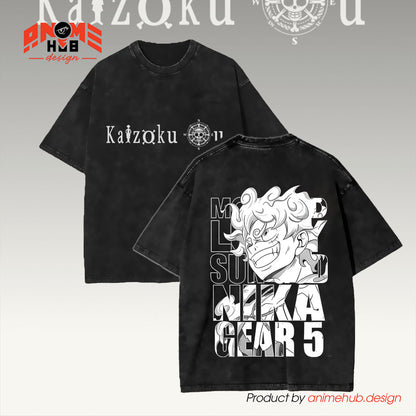 Onee Piecee Double-Sided Unisex Washed Tee –  Luffyy Shirt ANIME HUB