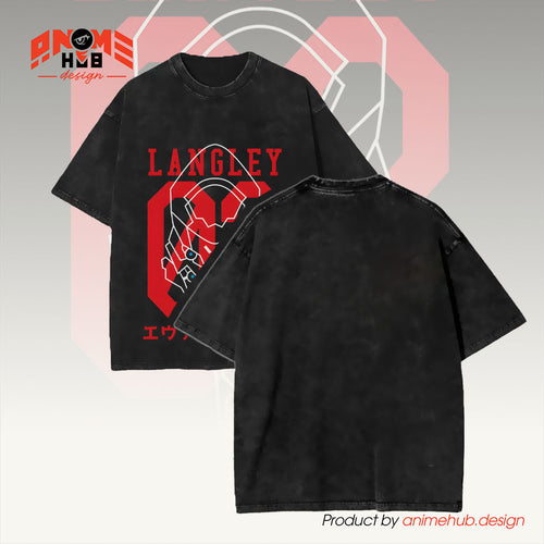 Neoon Geneesis Evaangeelioon Unisex Washed Tee – LaangLeey 02 Shirt ANIME HUB