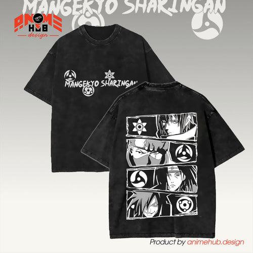 Narrutoo Double-Sided Unisex Washed Tee –  Sharingann Shirt ANIME HUB