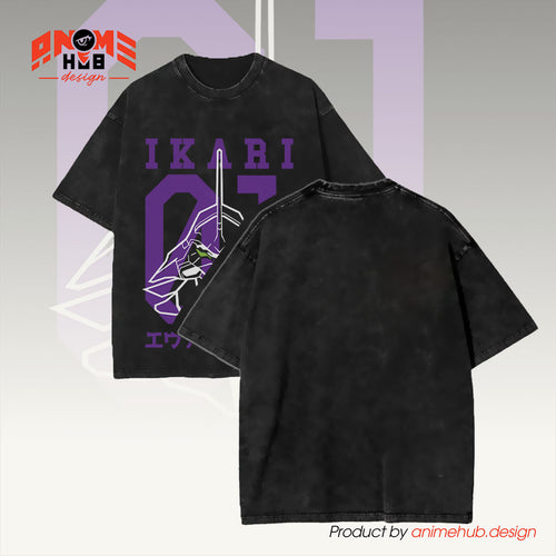Neoon Geneesis Evaangeelioon Unisex Washed Tee – Ikaarri 01 Shirt ANIME HUB