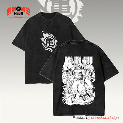 Dragoon Ballz Double-Sided Unisex Washed Tee – Majjin Buu Shirt ANIME HUB