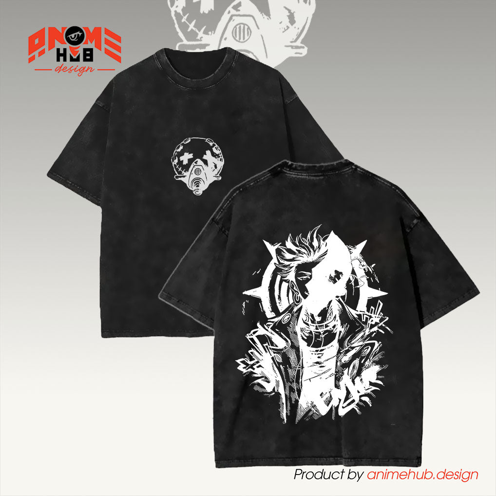 Gaachiiakuutaa 1 Double-Sided Unisex Washed Tee  – Ennjiin Koouzaaki    Shirt ANIME HUB