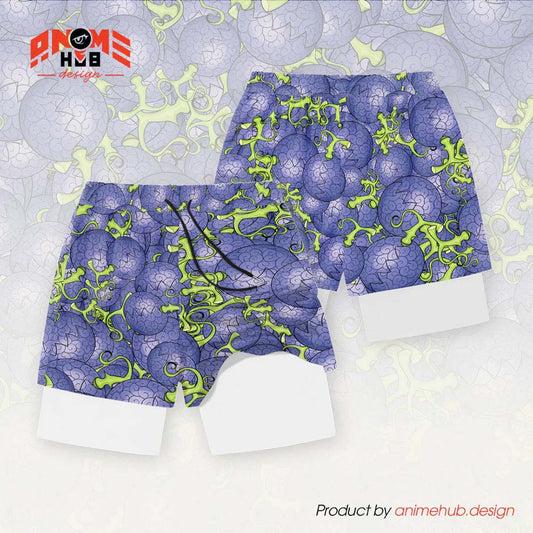 Anime Devil Fruit 5 – Onepiecee Streetwear Shorts ANIME HUB