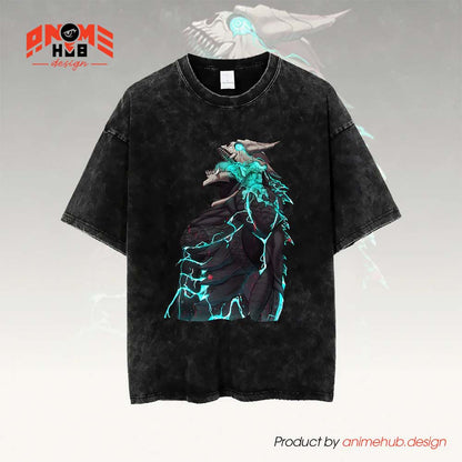 Kaaijuuu No. 8 Monster Unisex Washed Tee – Anime Oversize Graphic Shirt ANIME HUB
