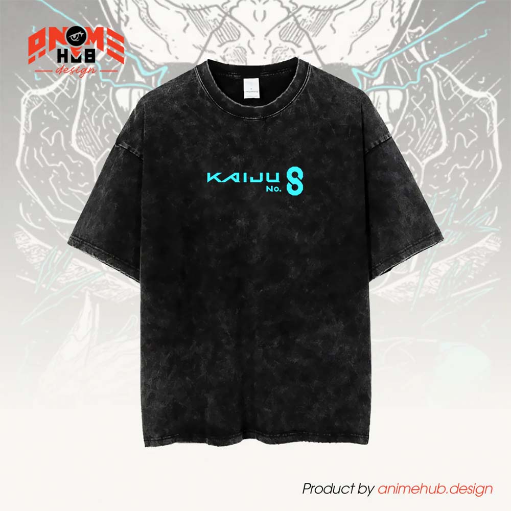 Kaaijuuu No. 8 Skull Double-Sided Unisex Washed Tee – Anime Graphic Shirt ANIME HUB