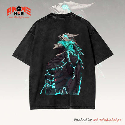 Kaaijuuu No. 8 Monster Double-Sided Unisex Washed Tee – Anime Graphic Shirt ANIME HUB