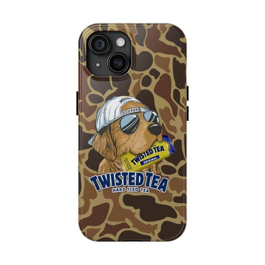 Twisted Tea 2 Hard Iced Tea Twisted Tea Golden Dog Hunting Camo Collection Phone Cases Phone Cover Hard Case Tough 2-piece Phone Case