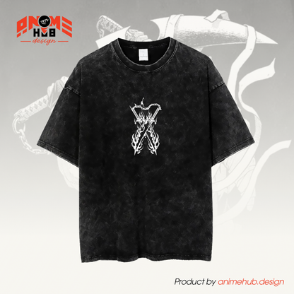 Demoon Slayerr Double-Sided Unisex Washed Tee – Anime Uzuii Tengenn 1 Shirt ANIME HUB