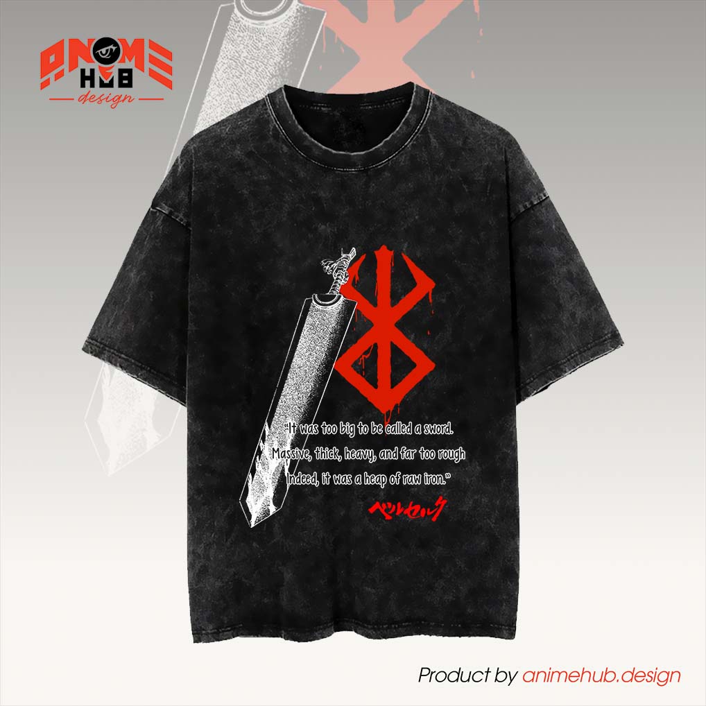 Berrserkk 1 Unisex Washed Tee – Anime Graphic Shirt ANIME HUB