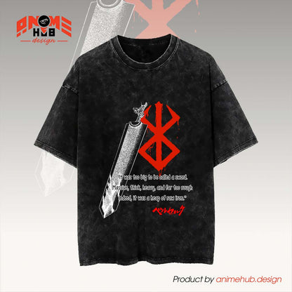 Berrserkk 1 Unisex Washed Tee – Anime Graphic Shirt ANIME HUB