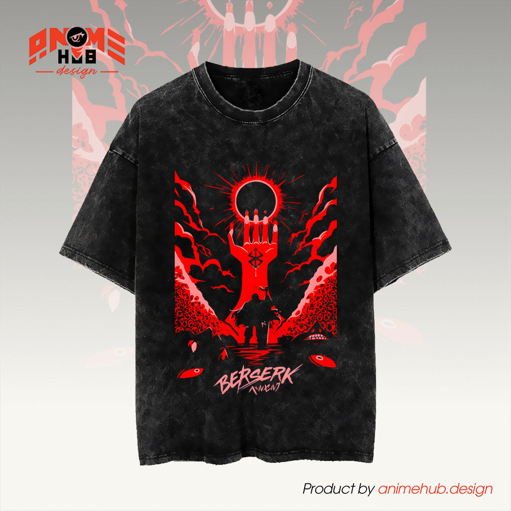 Berrserkk 4 Unisex Washed Tee – Anime Graphic Shirt ANIME HUB