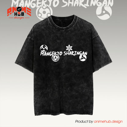 Narrutoo Double-Sided Unisex Washed Tee –  Sharingann Shirt ANIME HUB