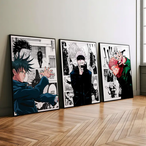 Jujutsu Kaisen Poster Set of 3 Wall Art, Anime Wall Art Prints, Anime Rare Art Prints, Jujutsu Kaisen Anime Poster, Manga Poster Gift