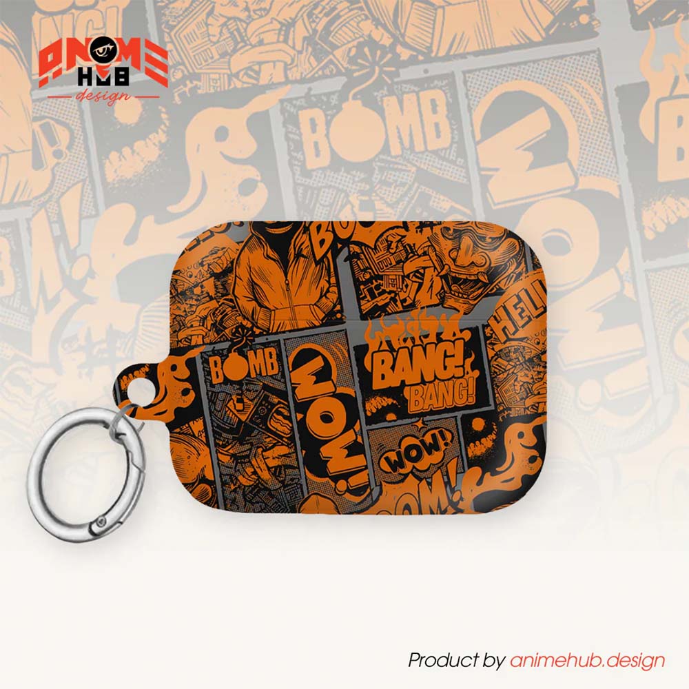 ¡BOOM! ¡BANG! ¡GUAU! 6 – Estuche para AirPods con estilo callejero de grafiti ANIME HUB