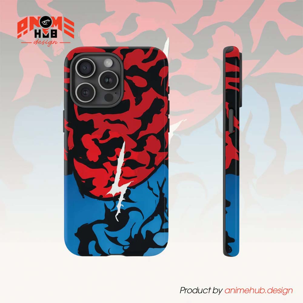 Build Hazard Inspired iPhone Case 1 – Stylish Shockproof Protective Phone Cover with Red-Black Abstract Design ANIME HUB