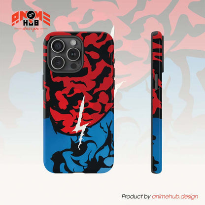 Build Hazard Inspired iPhone Case 1 – Stylish Shockproof Protective Phone Cover with Red-Black Abstract Design ANIME HUB