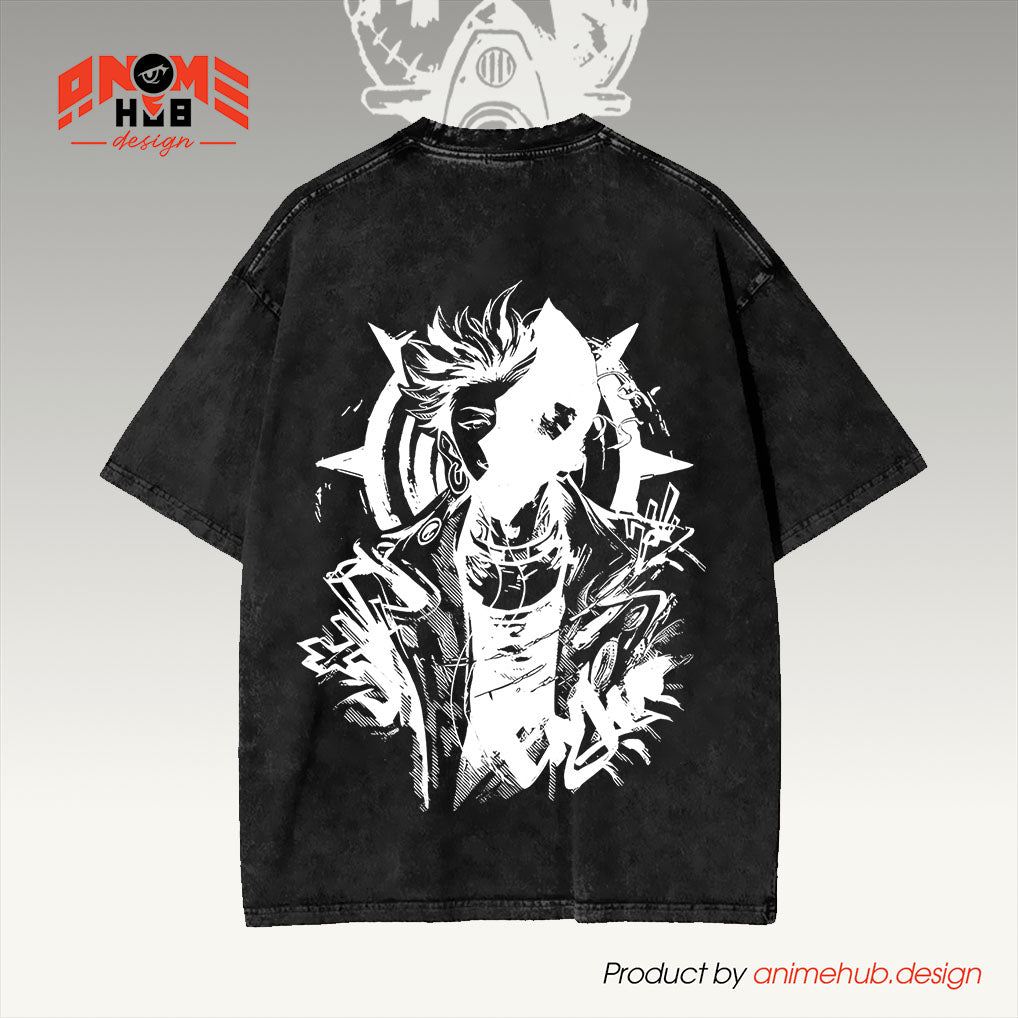 Gaachiiakuutaa 1 Double-Sided Unisex Washed Tee  – Ennjiin Koouzaaki    Shirt ANIME HUB