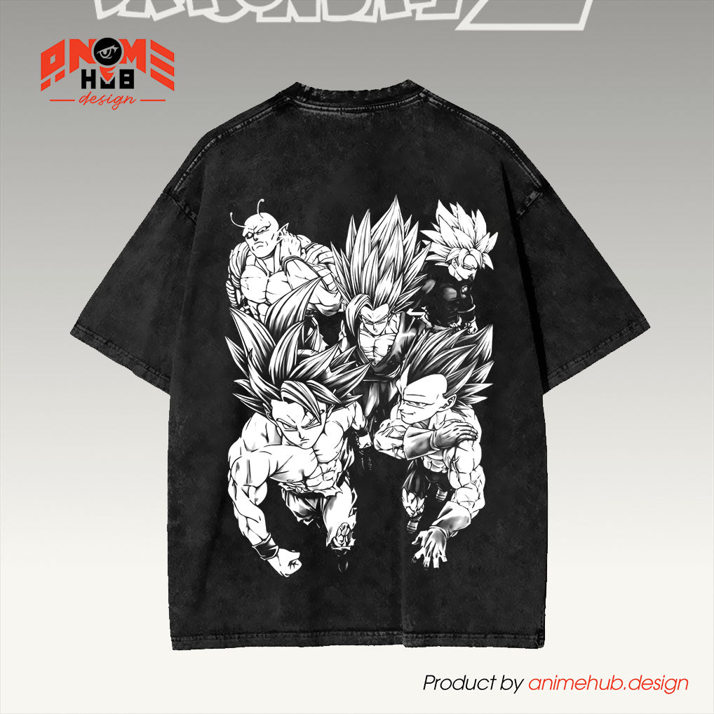 Dragoon Ballz Double-Sided Unisex Washed Tee – GooKu Team Shirt ANIME HUB