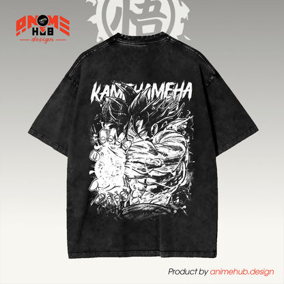 Dragoon Ballz Double-Sided Unisex Washed Tee – GooKu Kamehameha Shirt ANIME HUB