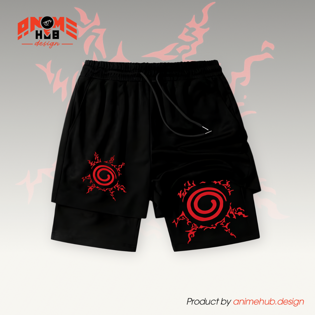 Uzumaki - Pantalones cortos de Narutoo Streetwear ANIME HUB 