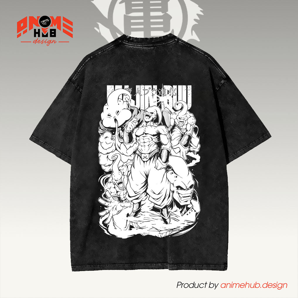 Dragoon Ballz Double-Sided Unisex Washed Tee – Majjin Buu Shirt ANIME HUB