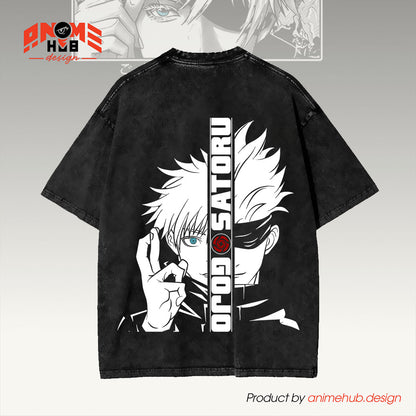 Jujustsuu Kaiisenn Double-Sided Unisex Washed Tee  –  Shirt ANIME HUB