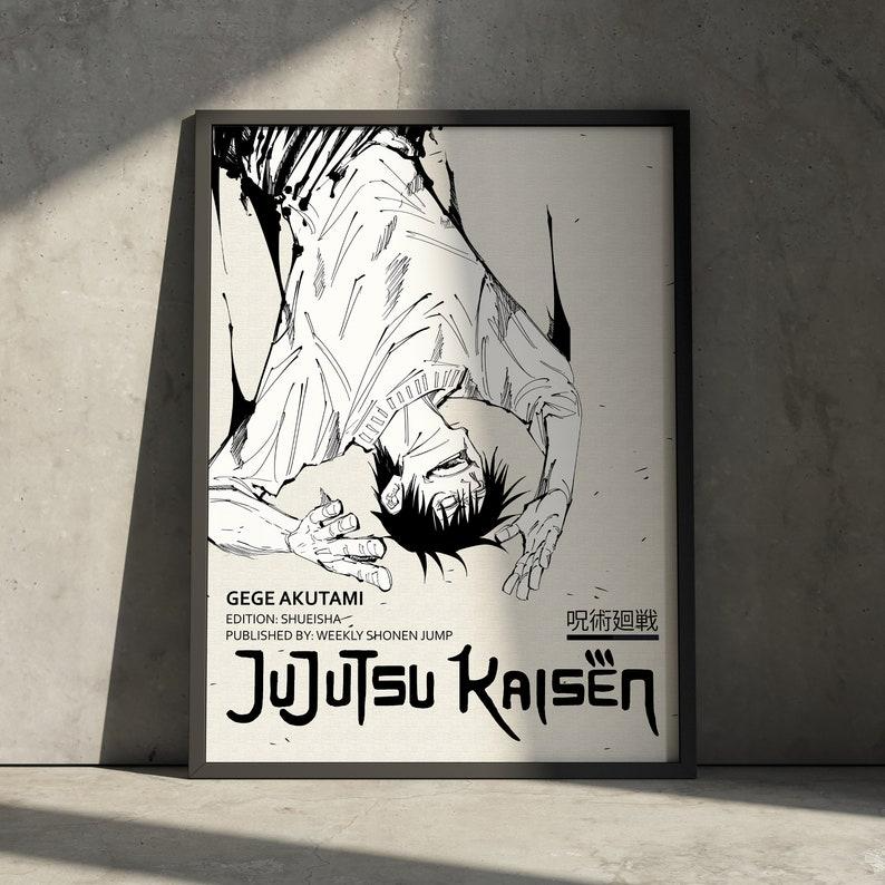 Jujutsu Kaisen Satoru Gojo Poster Manga Art Anime Wall Print Minimalist Wall Decor, Jujutsu Kaisen Poster, Jujutsu Kaisen Anime Print, Anime Poster