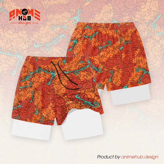 Anime Devil Fruit 4 – Onepiecee Streetwear Shorts ANIME HUB