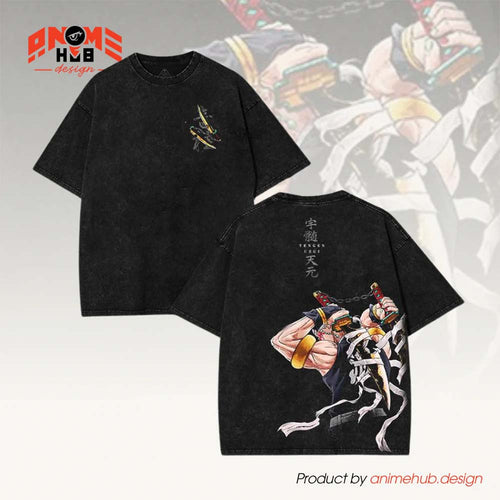 Demoon Slayerr Double-Sided Unisex Washed Tee – Anime Uzzuii Teenggen Shirt ANIME HUB