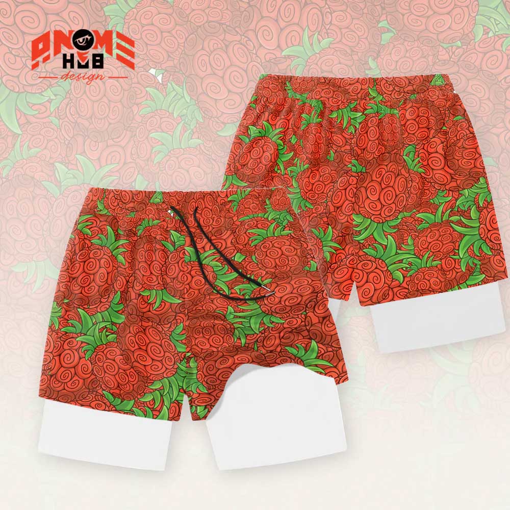 Anime Devil Fruit 9 – Onepiecee Streetwear Shorts ANIME HUB