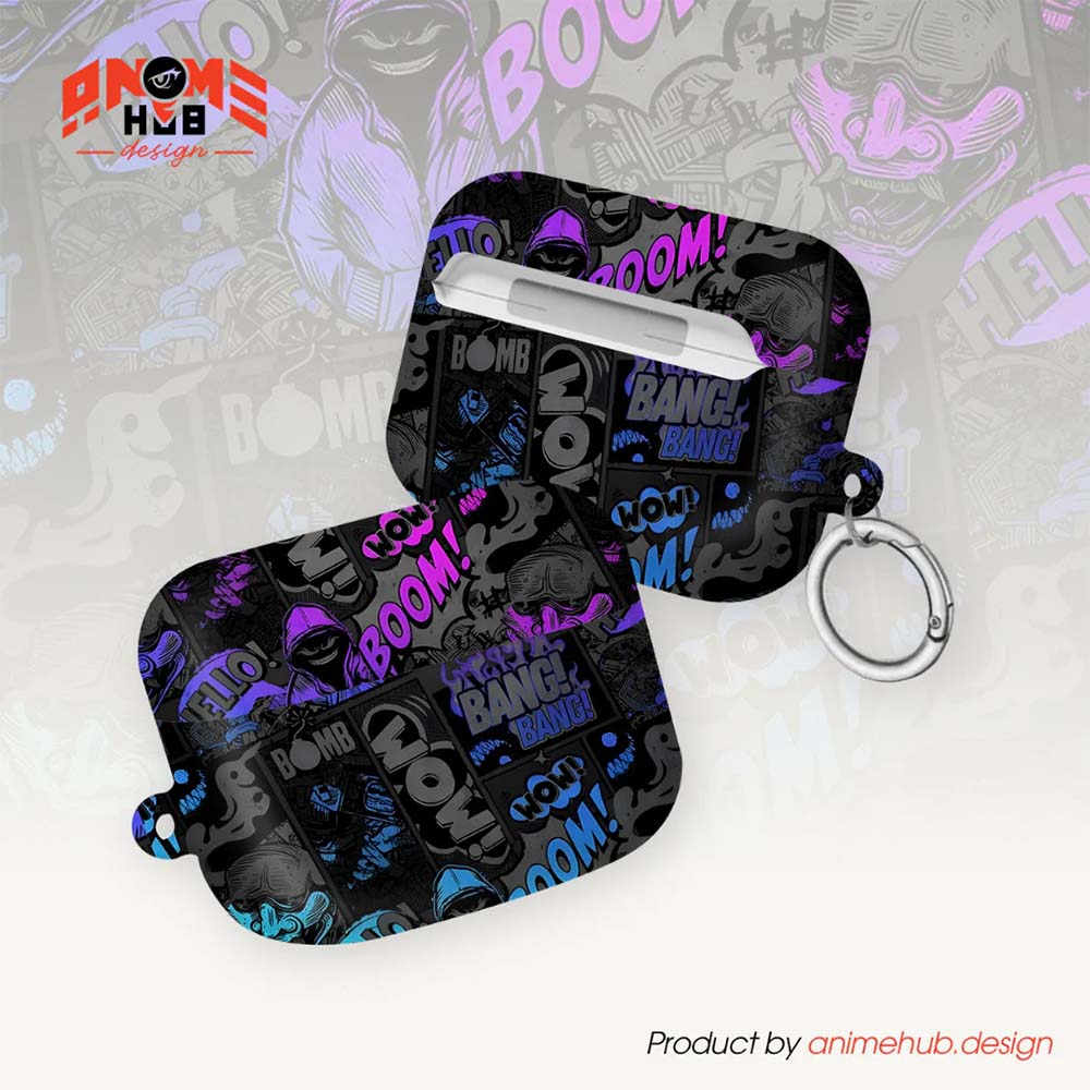 ¡BOOM! ¡BANG! ¡GUAU! 1 – Estuche para AirPods con estilo callejero de grafiti ANIME HUB