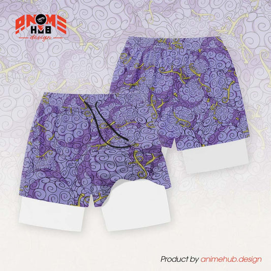 Anime Devil Fruit 6 – Onepiecee Streetwear Shorts ANIME HUB