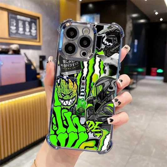 Green Monster Energy Edition For Iphone/Samsung Cushion Drop Protection Phone Case