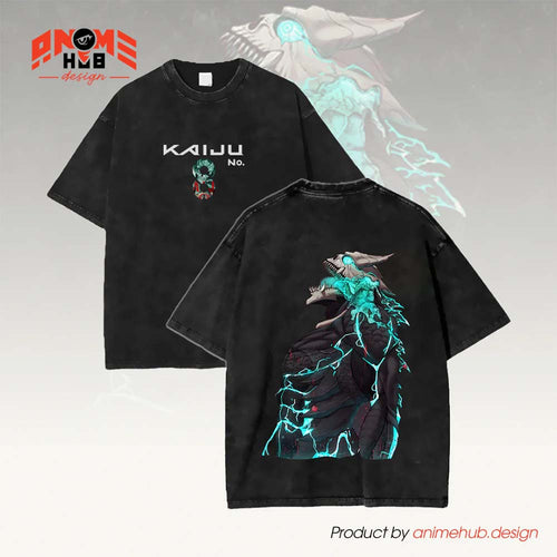 Kaaijuuu No. 8 Monster Double-Sided Unisex Washed Tee – Anime Graphic Shirt ANIME HUB