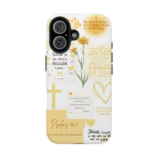 Yellow Color, Jesus Phone case, Floral Phone Case