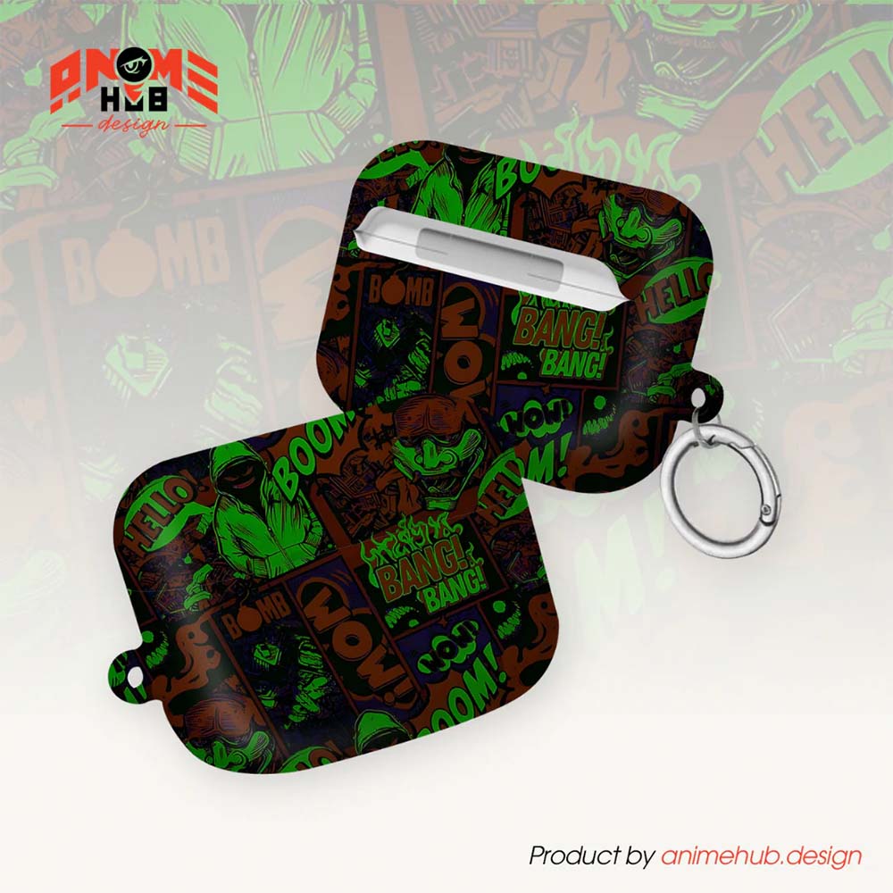 ¡BOOM! ¡BANG! ¡GUAU! 4 – Estuche para AirPods con estilo callejero de grafiti ANIME HUB