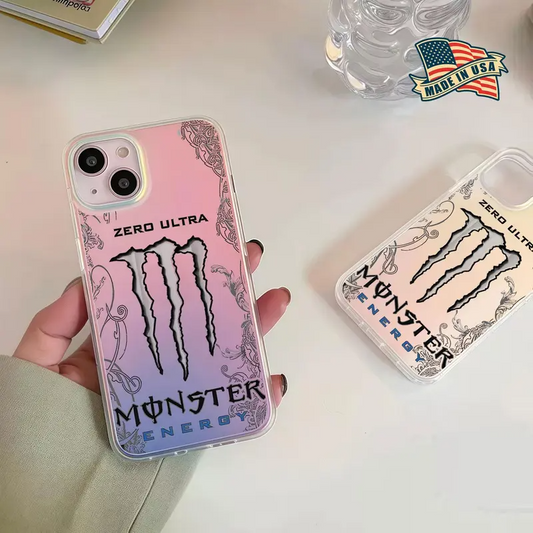 Pink Monster Energy Edition For Iphone/Samsung Cushion Drop Protection Phone Case