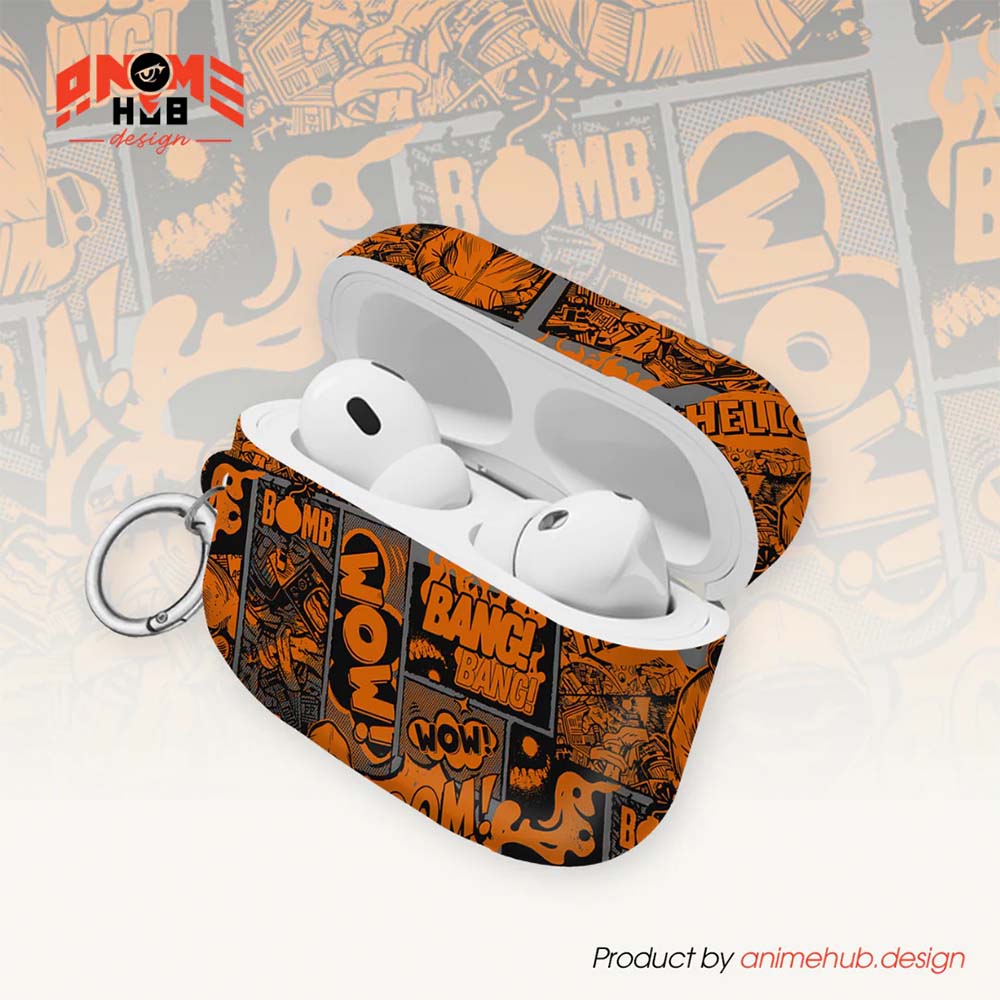 ¡BOOM! ¡BANG! ¡GUAU! 6 – Estuche para AirPods con estilo callejero de grafiti ANIME HUB
