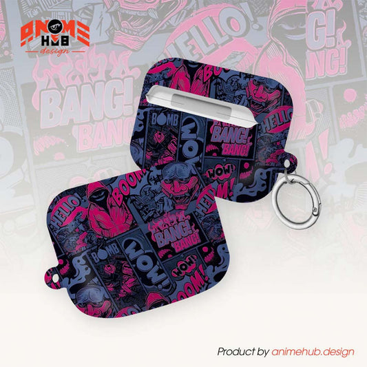 ¡BOOM! ¡BANG! ¡GUAU! 7 – Estuche para AirPods con estilo callejero de grafiti ANIME HUB