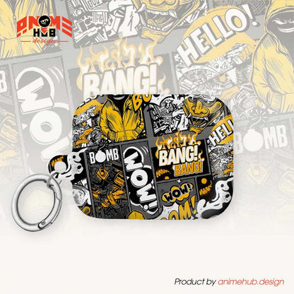 ¡BOOM! ¡BANG! ¡GUAU! 9 – Estuche para AirPods con estilo callejero de grafiti ANIME HUB
