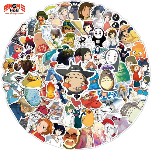 100pcs Studio Ghhibbli – Anime Stickers Collection from ANIME HUB