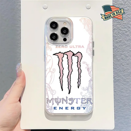 Light Pink Monster Energy Edition For Iphone/Samsung Cushion Drop Protection Phone Case