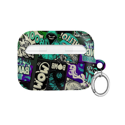 ¡BOOM! ¡BANG! ¡GUAU! 8 – Estuche para AirPods con estilo callejero de grafiti ANIME HUB