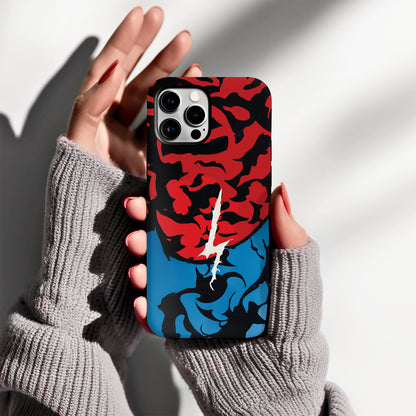 Build Hazard Inspired iPhone Case 1 – Stylish Shockproof Protective Phone Cover with Red-Black Abstract Design ANIME HUB