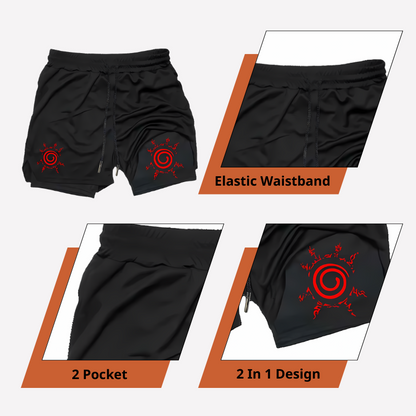 Uzumaki - Pantalones cortos de Narutoo Streetwear ANIME HUB 