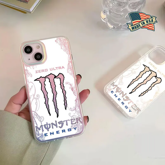 Light Pink Monster Energy Edition For Iphone/Samsung Cushion Drop Protection Phone Case